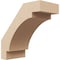 Ekena Millwork 5-inch W x 10-inch D x 10-inch H Merced Rough Cedar Woodgrain TimberThane Knee Brace, Primed BRCUR05X10X10MRCRCPR - alternate 1